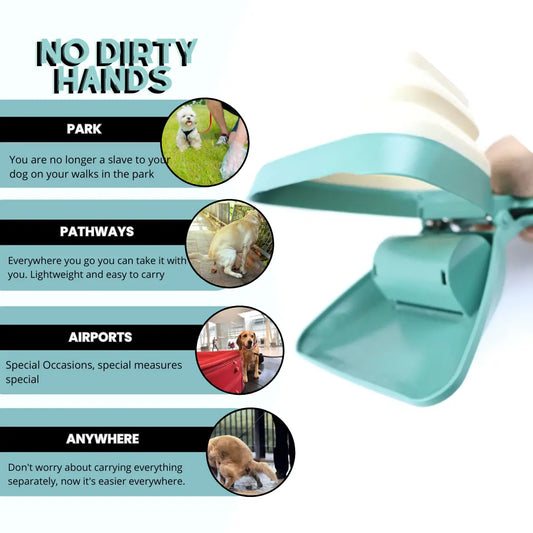 PORTABLE FOLDABLE DOG WASTE SCOOPER